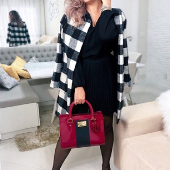 🆕checkered coat w/pockets - Picture 5 of 8